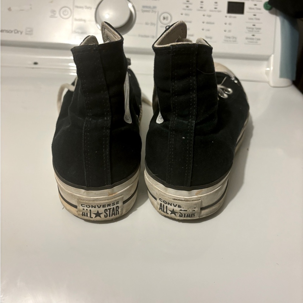 Black high top converse